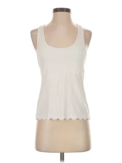 Pre-owned Lilly Pulitzer Luxletic Tank Top Ivory Halter Neckline Tops