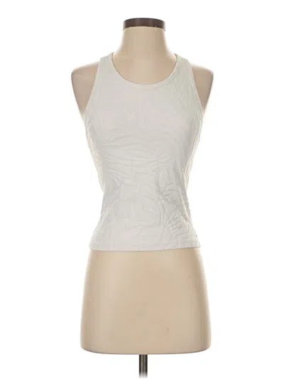 Pre-owned Lilly Pulitzer Luxletic Tank Top Ivory Halter Neckline Tops In White