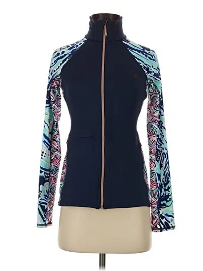 Pre-owned Lilly Pulitzer Luxletic Track Jacket In Blue