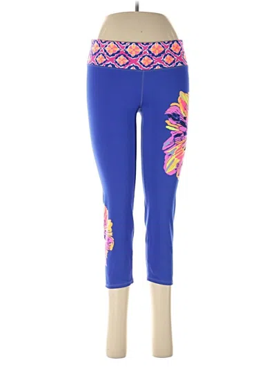 Pre-owned Lilly Pulitzer Luxletic Yoga Pants In Blue
