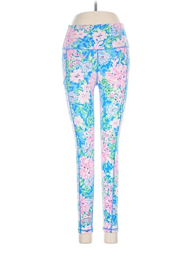 Pre-owned Lilly Pulitzer Luxletic Yoga Pants In Blue