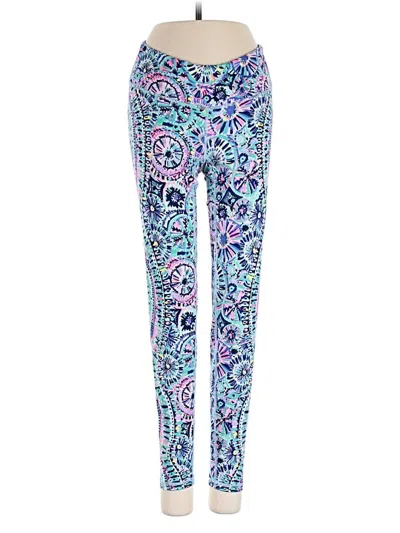 Pre-owned Lilly Pulitzer Luxletic Yoga Pants In Blue