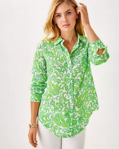 Lilly Pulitzer Lynd Tunic In Resort White Lil Daffodil Hill