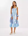 Lilly Pulitzer Maella Midi Dress In Resort White Sunny Side Up Engineered Woven Dress