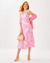 Lilly Pulitzer Maella Midi Dress In Rousseau Pink Glisten In The Sun