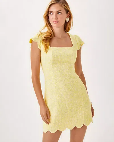 Lilly Pulitzer Maisley Boucle Shift Dress In Finch Yellow Chic Chick Boucle