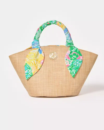 Lilly Pulitzer Malia Mini Straw Bag In Multi Bright Delight Patch