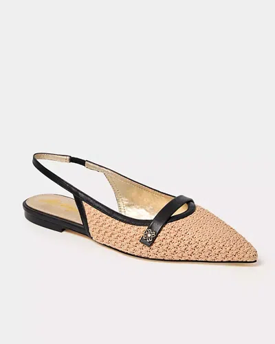 Lilly Pulitzer Malia Raffia Slingback Shoe In Neutral