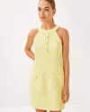 Lilly Pulitzer Margarete Skirted Romper In Finch Yellow Chic Chick Boucle