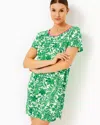 Lilly Pulitzer Margene Pj Sleep Dress In Fiddle Leaf Green Lil Escape Plan In Fiddle Leaf Green Lil Escape Plan Pjs