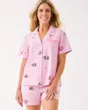 Lilly Pulitzer Mari Pajama Button-up Shirt In Pink
