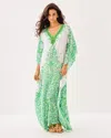 Lilly Pulitzer Marilla Silk Maxi Caftan In Green