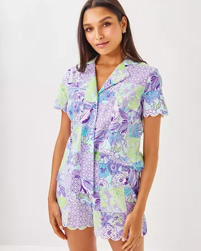 Lilly Pulitzer Marlita Pajama Top In Multi Juicy Story Patch