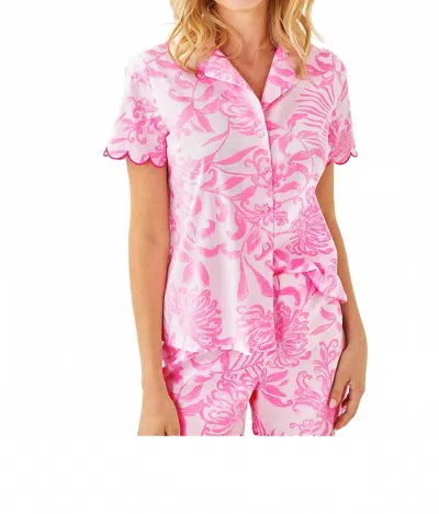 Lilly Pulitzer Marlita Pj Top Glisten In The Sun In Pink