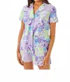 Lilly Pulitzer Marlita Pajama Top In Multi Juicy Story Patch In Multi