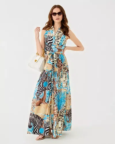 Lilly Pulitzer Marria Stretch Maxi Shirtdress In Multi