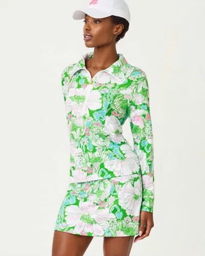 Lilly Pulitzer Maryana 15" Lounge Skort In Putting Green/poppy Land