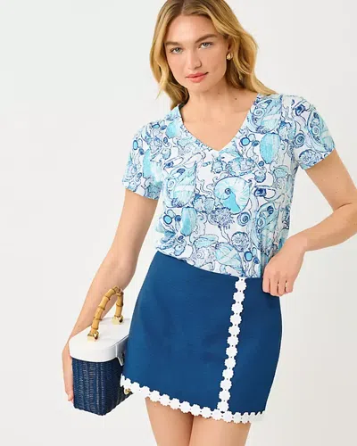 Lilly Pulitzer Maryetta Top In Blue