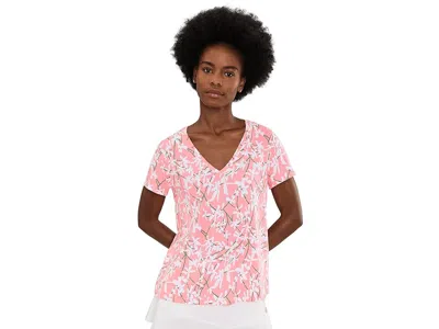 Lilly Pulitzer Maryetta Top Women's Blouse Confetti Pink Liza: Xxs In Multi