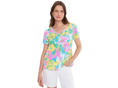 Lilly Pulitzer Maryetta Top Women's Blouse Multi Lovely Lilly: Lg