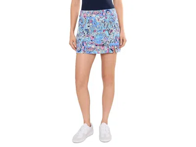 Lilly Pulitzer Meena Bow Skort Upf 50+ Women's Skirt Paisley Parade: Lg, Polyester/spandex In Multi