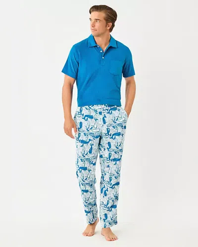 Lilly Pulitzer Men's Stuff 32" Theo Linen Pant In Blue