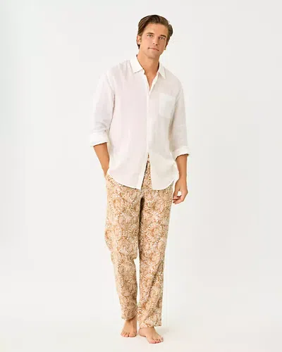 Lilly Pulitzer Men's Stuff 32" Theo Linen Pant In Neutral