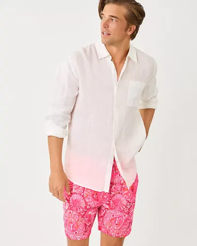 Lilly Pulitzer Men's Stuff 6" Del Lago Swim Trunk In Paradise Punch Jims Stuff
