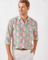Lilly Pulitzer Men's Stuff Addison Shirt In Fauna Green Party Like A Pineapple