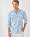 Lilly Pulitzer Men's Stuff Addison Shirt In Resort White Tall Tales