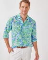 Lilly Pulitzer Men's Stuff Addison Shirt In Sunwashed Blue Plumes In Bloom