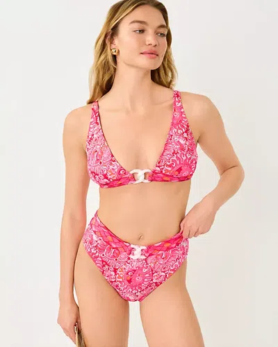 Lilly Pulitzer Meona Bikini Top In Paradise Punch Jims Stuff Engineered Bikini Border