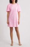 Lilly Pulitzer ® Mercer Puff Sleeve Cotton T-shirt Dress In Rousseau