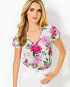 Lilly Pulitzer Meredith Tee In Coconut Safari Sanctuary