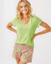 Lilly Pulitzer Meredith Tee In Jade Lime