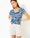 Lilly Pulitzer Meredith Tee In Low Tide Navy Pandarama