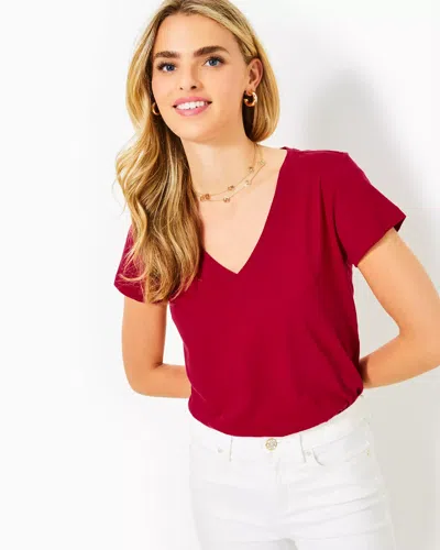Lilly Pulitzer Meredith Tee In Malbec Red