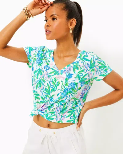 Lilly Pulitzer Meredith Tee In Resort White Just A Pinch