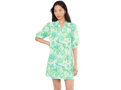 Lilly Pulitzer Mialeigh Elbow Sleeve Linen In Green