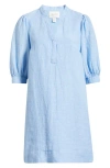 Lilly Pulitzer Mialeigh Linen Dress In Blue Peri X Resort White