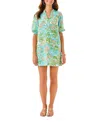 Lilly Pulitzer Mialeigh Elbow Sleeve Linen Dress In Green