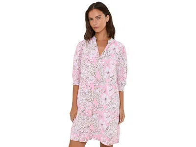 Lilly Pulitzer Mialeigh Elbow Sleeve Linen Women's Clothing Conch Shell Pink Wildness: 0 In Pattern