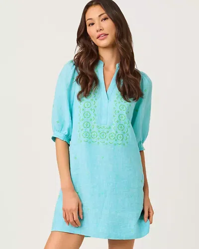 Lilly Pulitzer Mialeigh Linen Dress In Blue