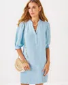 Lilly Pulitzer Mialeigh Linen Dress In Blue Peri X Resort White