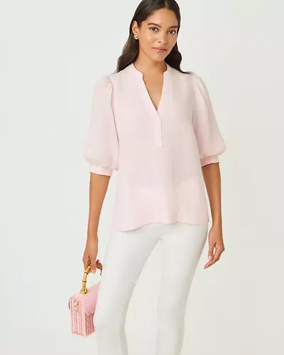 Lilly Pulitzer Mialeigh Linen Top In Pink