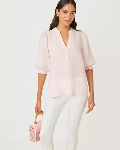 Lilly Pulitzer Mialeigh Linen Top In Pink