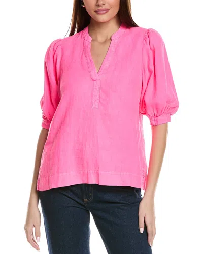 Lilly Pulitzer Mialeigh Linen Top In Pink