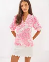 Lilly Pulitzer Mialeigh Linen Top In Rousseau Pink Glisten In The Sun