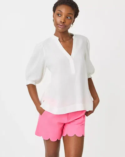 Lilly Pulitzer Mialeigh Linen Top In White