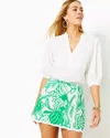 Lilly Pulitzer Michelina Cotton Mini Skort In Spearmint Oversized Kiss My Tulips